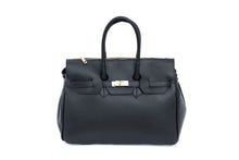 Učitajte sliku u preglednik galerije, Crna kožna torba s metalnim detaljima