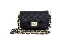 Učitajte sliku u preglednik galerije, Crna kožna torbica s lancem